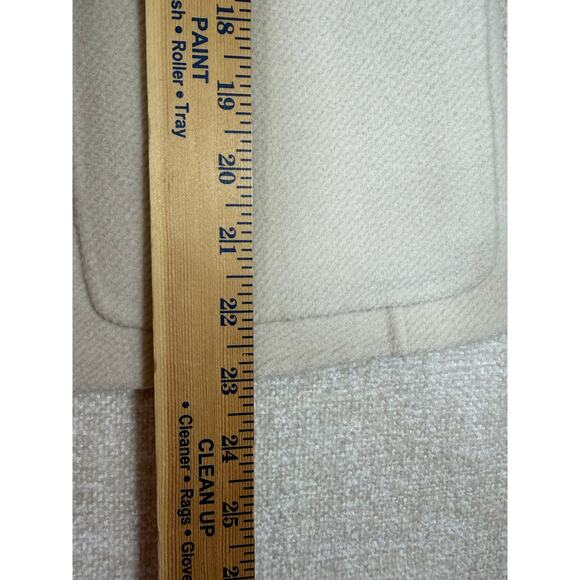 Lafayette 148 Women 10 Cream Button Front Wool Blend Long Sleeve Tailored Blazer - Picture 6 of 7